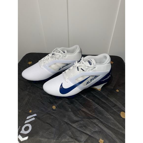 New Men’s 11 Nike Alpha Menace 4 Pro White Navy Cleats FD7037-104 - Picture 3 of 9